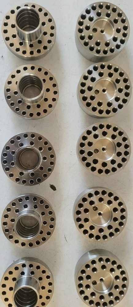 Perforated bronze and steel discs