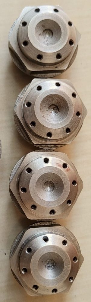 Machined steel flanged collars with drilled faces
