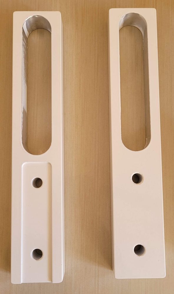 Pair of machined nylon guide blocks