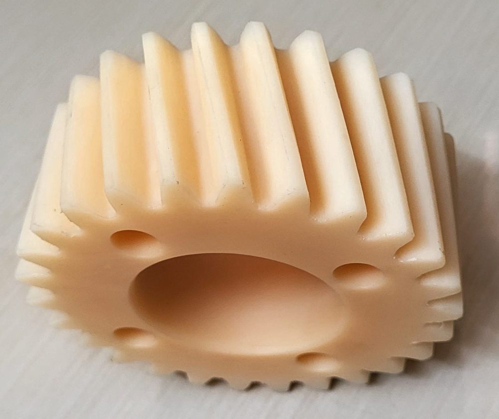 Large cast nylon helical gear
